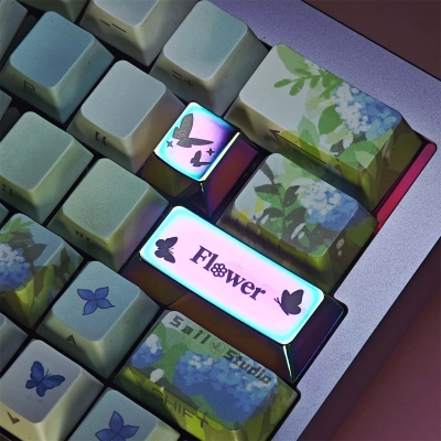 Colorful Butterflies Metal Artisan Keycaps for Mechanical Gaming Keyboard